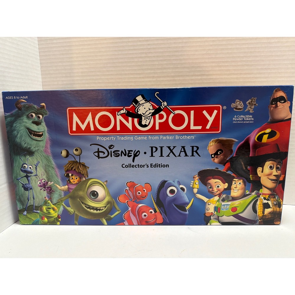 Disney Pixar Monopoly Collectors Edition Board Game 2005 Parker Brothers USAopol